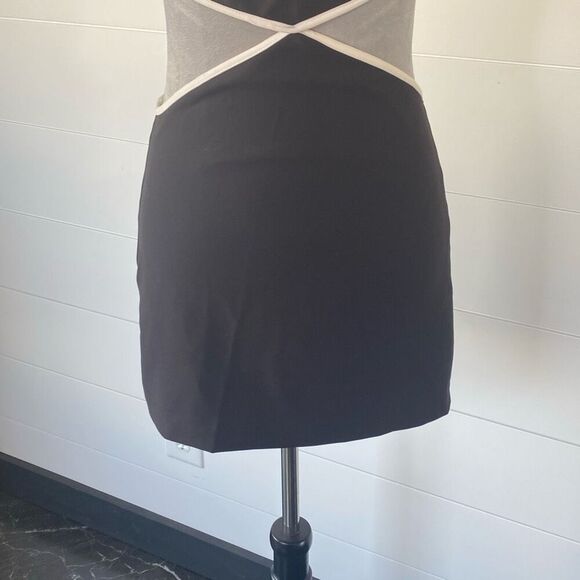 Zara mini dress black with white trim - Picture 8 of 9